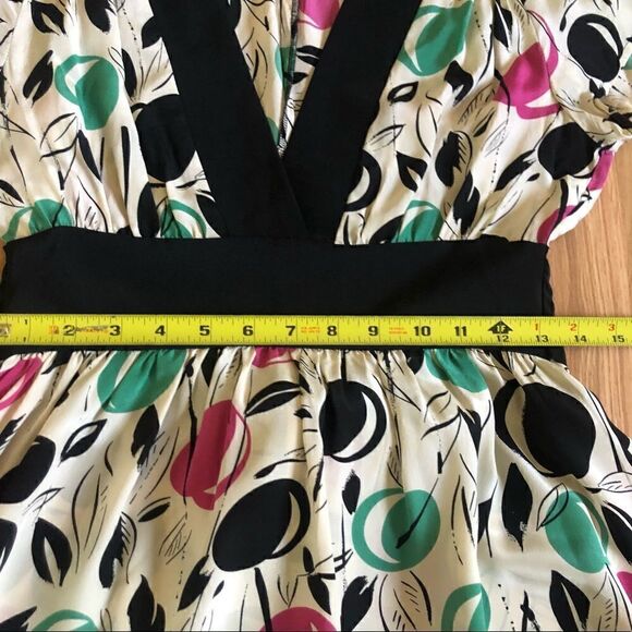 Corey Lynn Calter Anthropologie Multicolored Floral Print Silk Dress - Picture 5 of 8